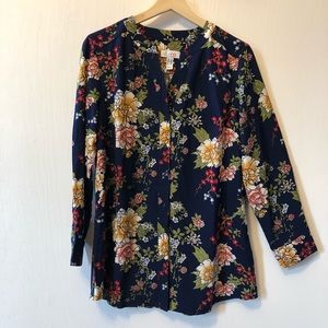 Denim & company floral blouse size small